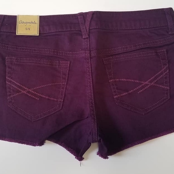 Aeropostale shorts purple NWT size 5/6 - Picture 2 of 2